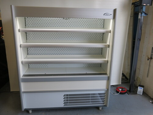 Williams Illuminated Multideck, Model R150-WCN-R2, S/N 2107/927562. Comes with 3 Adjustable Shelves, Night Curtain & On Castors.Size H177 x W150 x D65cm. Financed New &pound;4228.00, 09/2021.