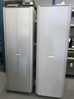 2 x Mobile Wardrobes in Silver. Size H190 x W60 x D50cm.