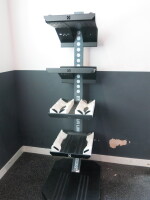 2 x Escape Fitness Rack 5 Gym Stands with Assorted Shelving & Attachments.