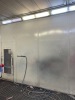 Junair Spray Booth Approx 4m x 7m with Recently Upgraded Ascon Technologic Touchscreen Control Panel & Additional Upgraded Re-Wiring (as per Invoice), Junair Heater, Burner Type 18" Maxon, Lighting, 3 Bi-Fold Front Entrance & Side Access Door. Hours Run 2 - 4