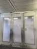 Junair Spray Booth Approx 4m x 7m with Recently Upgraded Ascon Technologic Touchscreen Control Panel & Additional Upgraded Re-Wiring (as per Invoice), Junair Heater, Burner Type 18" Maxon, Lighting, 3 Bi-Fold Front Entrance & Side Access Door. Hours Run 2 - 5