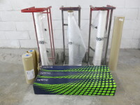 3 x Mobile Trolley's with Assortment of New & Part Used Rolls of Optima Masking Paper & Film (As Pictured/Viewed).