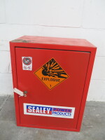 Sealey Power Products Lockable Explosives Cabinet wit Key. Size H62 x 46 x D30cm.