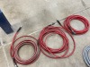 3 x Red Air Hose Lines. - 2