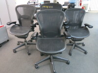 4 x Herman Miller Aeron B Office Chairs.