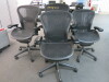 4 x Herman Miller Aeron B Office Chairs.