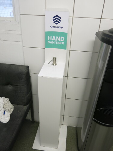 2 x CleanedUp Manual Hand Pump Hand Sanitizer Stations.