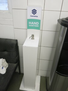 2 x CleanedUp Manual Hand Pump Hand Sanitizer Stations.