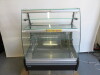 Mafriol Safira Curved Glass Illuminated Serve Over Counter, Model Vitrina Safira 900 FE-VCR, S/N 21004429, DOM 2021. Financed New 09/21 �2723.00. Size H129 x W97 x D90cm. 
NOTE: Balance of 2 Year parts & Labour warranty. - 2