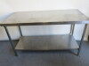 Stainless Steel Prep Table with Shelf Under, Size H88 x W150 x D70cm. - 3