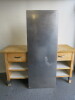 Large Wooden Side Table with 3 Drawers & 2 Adjustable Shelves Under,Size H90cm&nbsp; x W176cm x D67cm.Comes with Detachable Stainless Steel Prep Table Top.NO VAT ON LOT - 6