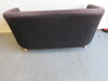 2 Seater Reception Sofa & Single Seat Reception Chair. Upholstered in Black Velour with Wooden Legs. Size Sofa H75 x W145 x D70cm, Chair H75 x W78 x D70cm - 9