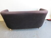 2 Seater Reception Sofa & Single Seat Reception Chair. Upholstered in Black Velour with Wooden Legs. Size Sofa H75 x W145 x D70cm, Chair H75 x W78 x D70cm - 10