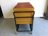 24 x Spaceforme Z Lite Standard Folding Exam Desks with Metal Storage/Transport Trolley. Desk Size H73 x W60 x D60cm - 2