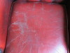 Ox Blood Leather Wing Back Arm Chair with Button Back Detail. Size H100 x W80 x D85cm. - 3