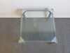 Square Glass Top Coffee Table on Metal Frame, Size H40 x W63 x D63cm. - 3