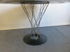 Round Glass Top Dining/Meeting Table on Wire Support and Heavy Metal Base.Size H72 x D120cm.NO VAT ON LOT&nbsp; - 2