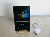 Galaxy 25" Tablet, Model SM-T510, S/N R52M7118PDV, Android Version 10. Comes with Power Supply & Wooden IKEA Stand.