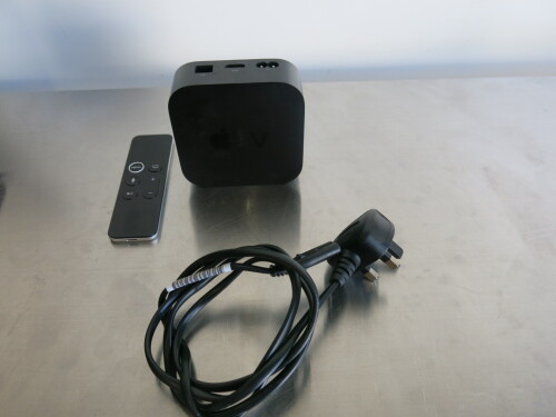 Apple TV, Model A1842. Comes with Remote & Power Supply.