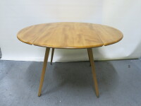 Oval Wooden Drop Leaf Dining Table, Size H 70 x W122cm.