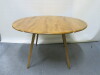 Oval Wooden Drop Leaf Dining Table, Size H 70 x W122cm.