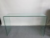 Glass Console Table, H70 x W125 x D40cm.