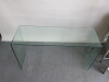 Glass Console Table, H70 x W125 x D40cm. - 2