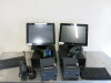 EPOS System to Include: 2 x 15" ELO Touchscreen Terminals, Model ET1517, 2 x Sejin Keyboards, 2 x Epson N244A Receipt Printers, 2x APG Cash Draws (No Keys), 2 x Cordless Honeywell Voyager 1202g Barcode Scanners with Charge Base, Honeywell Voyager MS9520 B - 2