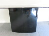 Oval Glass Top Dining/Meeting Table on Metal Frame & Heavy Metal Base. Size L220 x W105cm. - 6