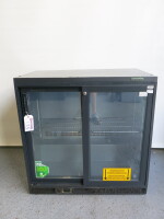 Gamko 2 Door Illuminated Back Bar Drinks Chiller, Model MG1/250SD. Comes with 1 Shelf. Size H90 x W90 x D52cm
