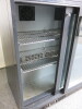Gamko 2 Door Illuminated Back Bar Drinks Chiller, Model MG1/250SD. Comes with 2 Shelf. Size H90 x W90 x D52cm. NOTE: unable to power up A/F - 2
