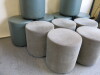 11 x Johansson Design Stools to Include: 6 x Green Faux Leather & 5 x Light Green Fabric. Size Dia 38cm. - 3
