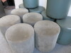 11 x Johansson Design Stools to Include: 6 x Green Faux Leather & 5 x Light Green Fabric. Size Dia 38cm. - 4