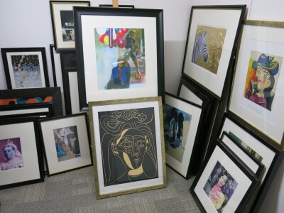 27 x Assorted Glazed,Framed & Mounted Prints in Assorted Sizes (As Viewed/Pictured).Size Range 112 x 122cm - 40 x 45cm.&nbsp;