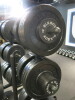 Set of 70 x BLK BOX Plate Weights to Include: 2 x 25kg, 10 x 20kg, 14 x 10kg, 24 x 15kg, 10 x 2.5kg, 10 x 1.25kg on 2 x Mobile Racks. - 4