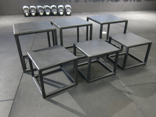 Set of 6 Step Up Unit Boxes, to Include: 3 x 18" and 3 x 12".