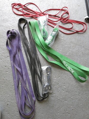 21 x BLK BOX Resistance Training Bands to Include: 4 x Red, 5 x Black, 4 x Purple & 4 x Green.