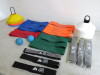 Assorted Gym Equipment to Include: 14 x Flexvit Bands, 2 x Rubber Balls, Assorted Floor Cones & 6 x Peak Supps Weight Lift Bands. - 6