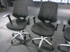 4 x Black Mesh Back Swivel Chairs. - 2