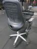 4 x Black Mesh Back Swivel Chairs. - 3