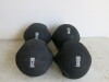 2 x Pairs of Pro Active Double Grip Medicine Balls to Include: 2 x 6kg & 2 x 9kg.