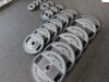 Set of 24 Technogym Urethane Disc Weights in Grey & Black to Include: 6 x 20kg, 7 x 10kg, 4 x 5kg, 3 x 2.5kg & 4 x 1.25kg. - 2