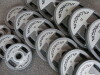 Set of 24 Technogym Urethane Disc Weights in Grey & Black to Include: 6 x 20kg, 7 x 10kg, 4 x 5kg, 3 x 2.5kg & 4 x 1.25kg. - 6