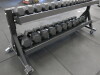 Set of 28 x BLK BOX Dumbbells to Include: 2 x 20/17.5/15/12.5/10/9/8/7/6/5/4/3/2/1kg on Mobile Rack. - 7