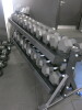 Set of 28 BLK BOX Dumbbells to Include: 2 x 12.5/15/17.5/20/22.5/25/27.5/30/32.5/35/37.5/40/42.5/45kg on 2 x Mobile Racks. - 8