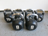 Set of 6 x BLK BOX Kettle Bells to Include: 2 x 8/12/16kg.