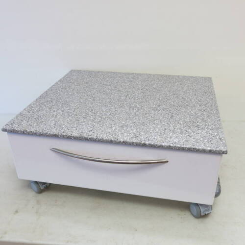 Mobile Drawer with Grey Granite Effect Top, Size H26cm x W61cm x D54cm