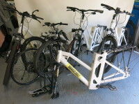 5 x E-Prime Electric Bike Frames with 6 x Wheels & Missing Assorted Parts