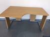 Wave Office Desk. Size H72cm x W138cm x D90cm - 2