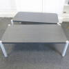 Pair of Wooden Coffee Tables with Metal Legs. Size H42cm x D60cm x W120cm